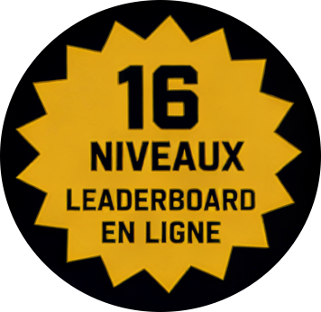 16 niveaux · leaderboard en ligne