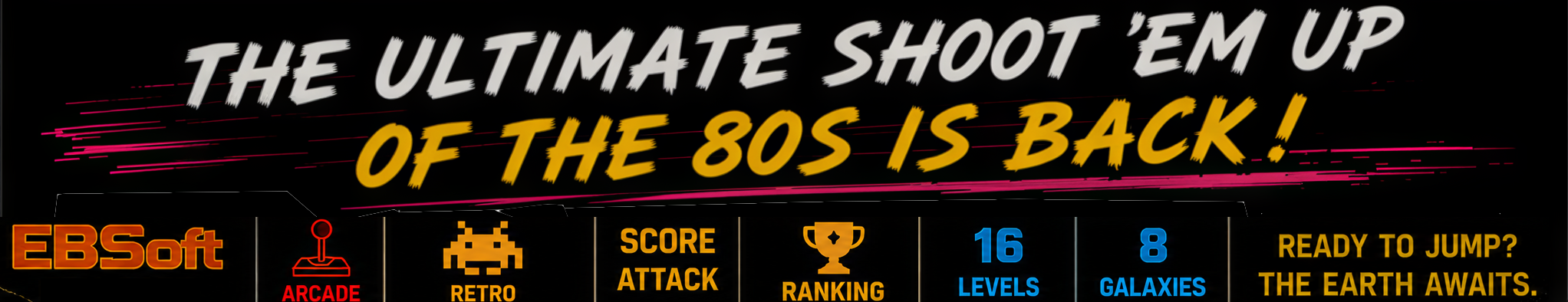 STARGYRE — THE ULTIMATE SHOOT'EM UP THE '80s ARE BACK! · EBSoft, Eric Boez